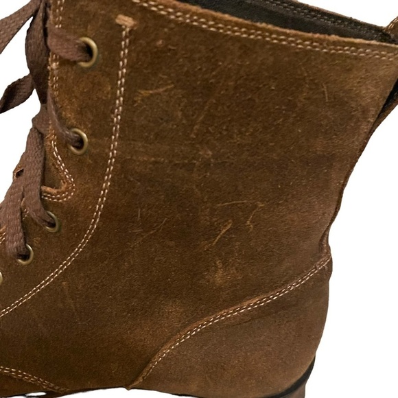 John Varvatos USA Men’s Suede Brown Leather Lace Up Mid Shaft Boots‎ Size 11.5 main image 6